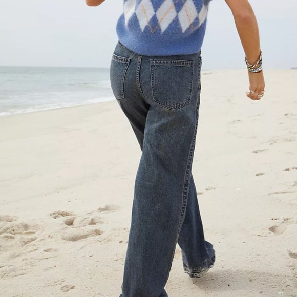 NEW Free People New Without Tag Lakefield Slouchy Jeans Size 25 - Picture 2 of 10